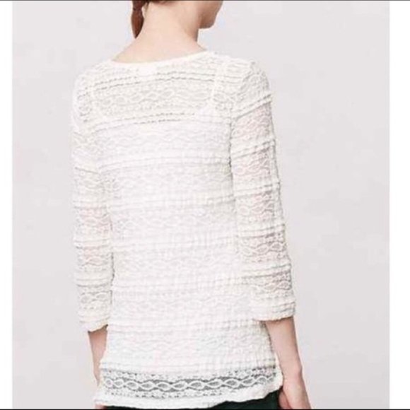 Lilka top Small Colette unlined floral lace boho stretch Anthropologie - Picture 10 of 10